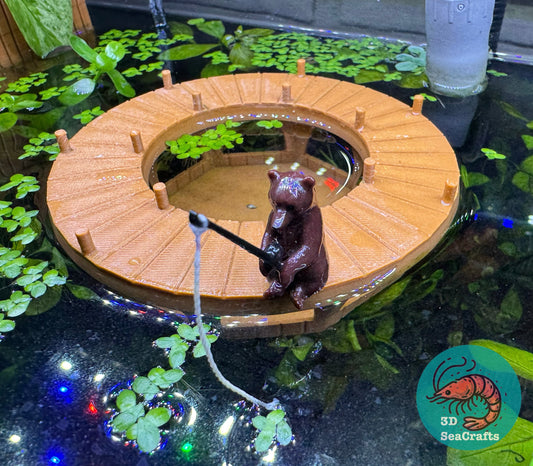 Fishing Brown Bear and Rowboat Floating Decor