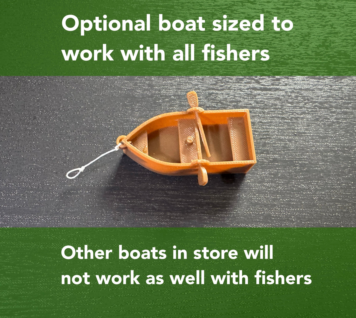 Fishing Brown Bear and Rowboat Floating Decor